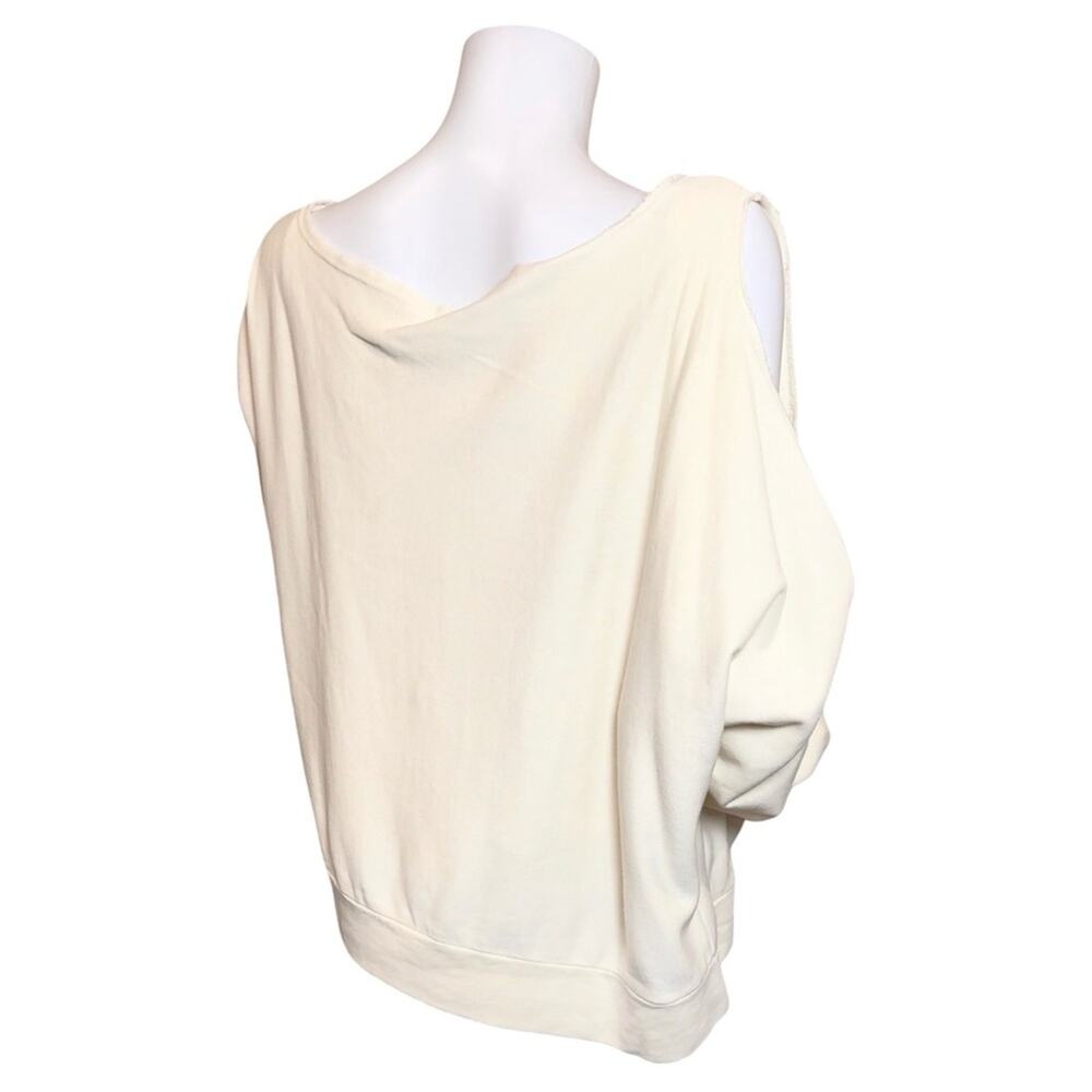 #T40 Lanston One Shoulder Pullover in Cream SZ L $139 - Picture 9 of 12